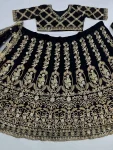 FANCE GEORGETTE CHAIN SEQUENCE WORK WITH DIMOND HAND WORK LEHENGA CHOLI WITH DUPATTA WEDDING WEAR WHOLESALE PRICE ETHNIC GARMENT (2)