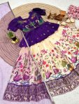 FANCY CHINON EMBROIDERY SEQUENCE WORK KID’S TOP LEHENGA WITH DUPATTA FESTIVE WEAR WHOLESALE PRICE ETHNIC GARMENT (5)