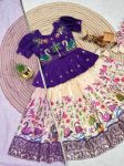 FANCY CHINON EMBROIDERY SEQUENCE WORK KID’S TOP LEHENGA WITH DUPATTA FESTIVE WEAR WHOLESALE PRICE ETHNIC GARMENT (5)