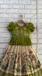 FANCY CHINON KID’S TOP LEHENGA WITH DUPATTA FESTIVE WEAR WHOLESALE PRICE ETHNIC GARMENT (2)