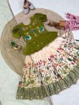FANCY CHINON KID’S TOP LEHENGA WITH DUPATTA FESTIVE WEAR WHOLESALE PRICE ETHNIC GARMENT (2)