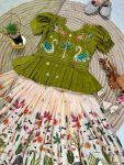 FANCY CHINON KID’S TOP LEHENGA WITH DUPATTA FESTIVE WEAR WHOLESALE PRICE ETHNIC GARMENT (2)