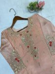 FANCY CHINON SEQUANCE EMBROIDERY WORK TOP LEHENGA WITH DUPATTA FESTIVE WEAR WHOLESALE PRICE ETHNIC GARMENT (2)