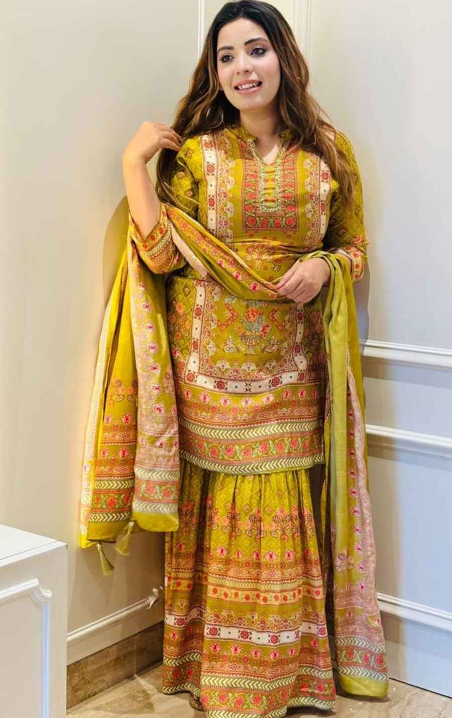 FANCY CHINON SILK DIGITAL PRINT WORK TOP PALAZZO WITH DUPATTA FESTIVE WEAR WHOLESALE PRICE ETHNIC GARMENT (5)