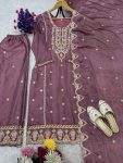 FANCY CHINON SILK EMBROIDERY SEQUENCE WORK TOP PALAZZO WITH DUPATTA FESTIVE WEAR WHOLESALE PRICE ETHNIC GARMENT (16)
