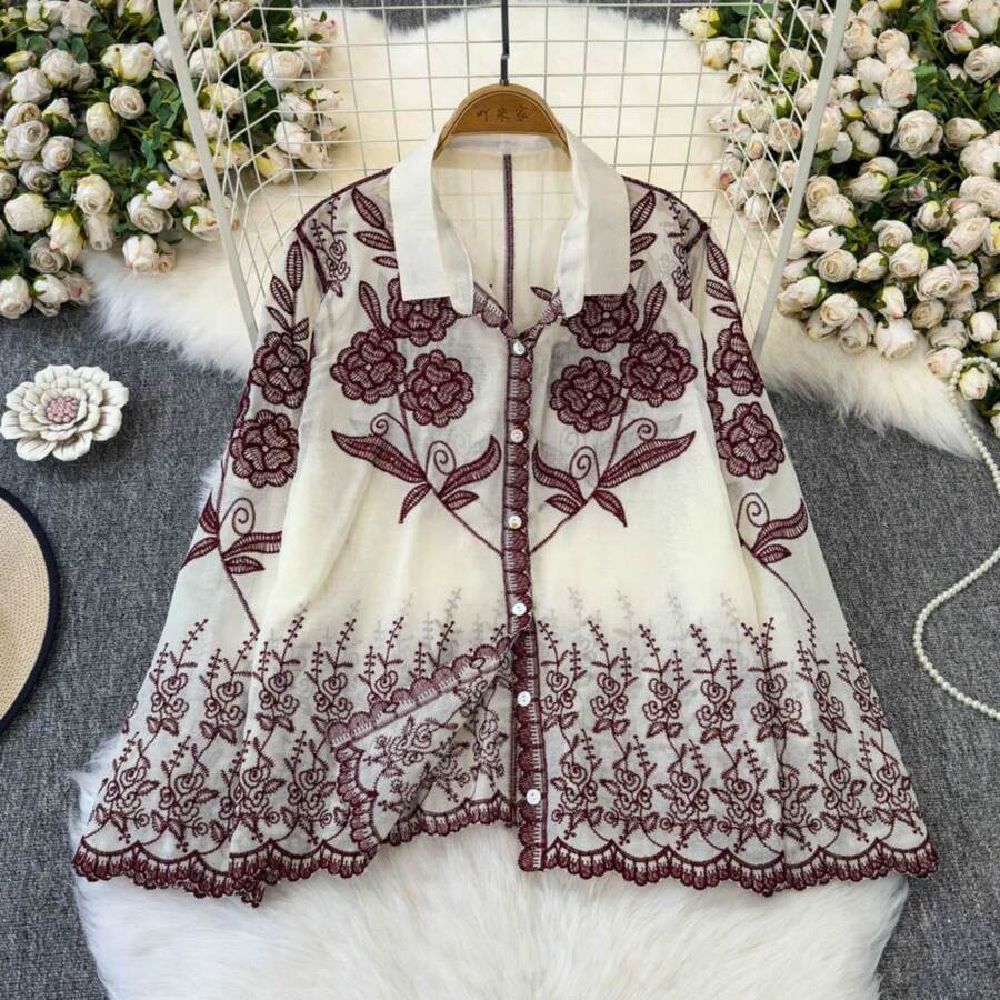 FANCY COTTON EMBROIDERY WORK TOP OFFICE WEAR WHOLESALE PRICE ETHNIC GARMENT (1)