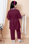 FANCY CREPE EMBROIDERY WORK KID’S TOP BOTTOM WITH DUPATTA FESTIVE WEAR WHOLESALE PRICE ETHNIC GARMENT (12)