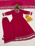 FANCY GEORGETTE GOTA-PATTI WORK ANARKALI PALAZZO WITH DUPATTA FESTIVE WEAR WHOLESALE PRICE ETHNIC GARMENT (2)
