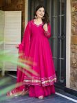 FANCY GEORGETTE GOTA-PATTI WORK ANARKALI PALAZZO WITH DUPATTA RANI