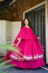 FANCY GEORGETTE GOTA-PATTI WORK ANARKALI PALAZZO WITH DUPATTA FESTIVE WEAR WHOLESALE PRICE ETHNIC GARMENT (2)