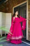 FANCY GEORGETTE GOTA-PATTI WORK ANARKALI PALAZZO WITH DUPATTA FESTIVE WEAR WHOLESALE PRICE ETHNIC GARMENT (2)