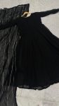 FANCY GEORGETTE PLAIN ANARKALI WITH SEQUENCE WORK DUPATTA FESTIVE WEAR WHOLESALE PRICE ETHNIC GARMENT (3)