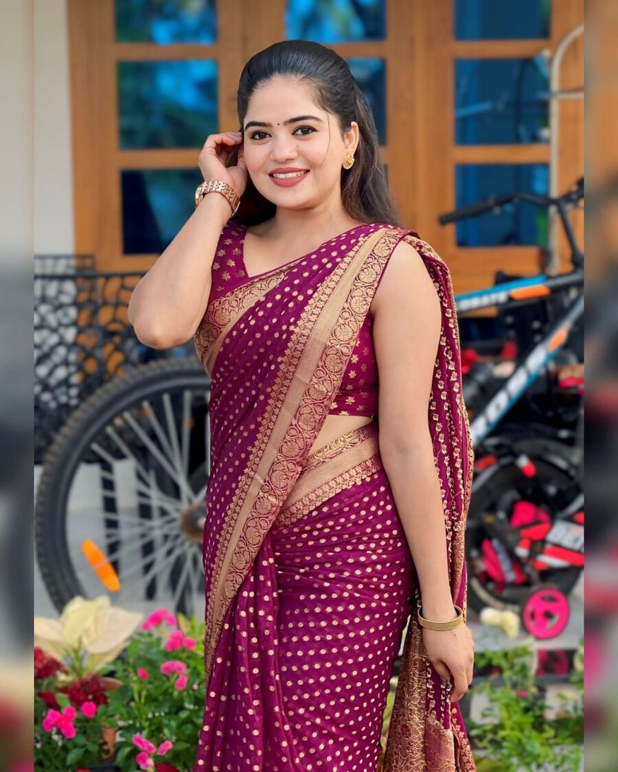 FANCY LICHI SILK RICH PALLU & JACQUARD WORK SAREE WITH UNSTITCHED BLOUSE FESTIVE WEAR WHOLESALE PRICE ETHNIC GARMENT (9)