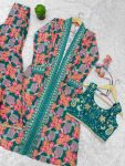 FANCY MUSLIN DIGITAL PRINT WITH EMBROIDERY SEQUENCE WORK BLOUSE SHRUG WITH PALAZZO PARTY WEAR WHOLESALE PRICE ETHNIC GARMENT (7)