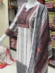 FANCY MUSLIN HAND KHATLI MIRROR WORK TOP BOTTOM WITH DUPATTA FESTIVE WEAR WHOLESALE PRICE ETHNIC GARMENT (3)
