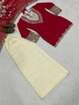 FANCY NATURAL CREPE EMBROIDERY WITH ORIGINAL HAND MIRROR WORK TOP PALAZZO WITH DUPATTA FESTIVE WEAR WHOLESALE PRICE ETHNIC GARMENT (3)