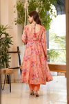 FANCY ORGANZA FLORAL PRINT WORK GOWN BOTTOM WITH DUPATTA FESTIVE WEAR WHOLESALE PRICE ETHNIC GARMENT (5)