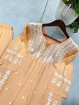 FANCY RAYON EMBROIDERY WORK KURTI PALAZZO SET CASAUL WEAR WHOLESALE PRICE ETHNIC GARMENT (2)
