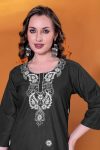 FANCY RAYON SLUB EMBROIDERY WORK KURTI FESTIVE WEAR WHOLESALE PRICE ETHNIC GARMENT (11)