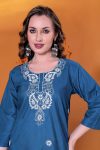 FANCY RAYON SLUB EMBROIDERY WORK KURTI FESTIVE WEAR WHOLESALE PRICE ETHNIC GARMENT (5)