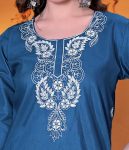 FANCY RAYON SLUB EMBROIDERY WORK KURTI FESTIVE WEAR WHOLESALE PRICE ETHNIC GARMENT (5)