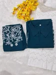 FANCY SLUB COTTON EMBROIDERY CHIAN WORK CO-ORD SET OFFICE WEAR WHOLESALE PRICE ETHNIC GARMENT (4)