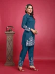 FANCY SLUB COTTON EMBROIDERY CHIAN WORK CO-ORD SET OFFICE WEAR WHOLESALE PRICE ETHNIC GARMENT (4)