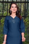FANCY TESLA SEQUENCE WORK KURTI DAILY WEAR WHOLESALE PRICE ETHNIC GARMENT (7)