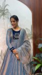 FANCY TISSUE SILK HAND WORK GOEN WITH DUPATTA FESTIVE WEAR WHOLESALE PRICE ETHNIC GARMENT (5)