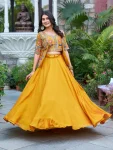 FANCY VICHITRA EMBROIDERY THARED WORK LEHENGA CHOLI WITH KOTI PARTY WEAR WHOLESALE PRICE ETHNIC GARMENT (8)
