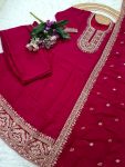 FANCY VICHITRA SILK SEQUENCE CODING EMBROIDERY WORK ANARKALI BOTTOM WITH DUPATTA FESTIVE WEAR WHOLESALE PRICE ETHNIC GARMENT (4)