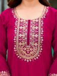 FANCY VICHITRA SILK SEQUENCE CODING EMBROIDERY WORK ANARKALI BOTTOM WITH DUPATTA FESTIVE WEAR WHOLESALE PRICE ETHNIC GARMENT (4)