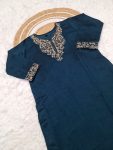 FANCY VICHITRA SILK SEQUENCE CODING EMBROIDERY WORK TOP BOTTOM WITH DUPATTA FESTIVE WEAR WHOLESALE PRICE ETHNIC GARMENT (3)