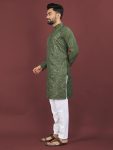 FANCY VISCOSE SILK EMBROIDERY SEQUENCE WORK MEN’S KURTA PAYJAMA FESTIVE WEAR WHOLESALE PRICE ETHNIC GARMENT (9)