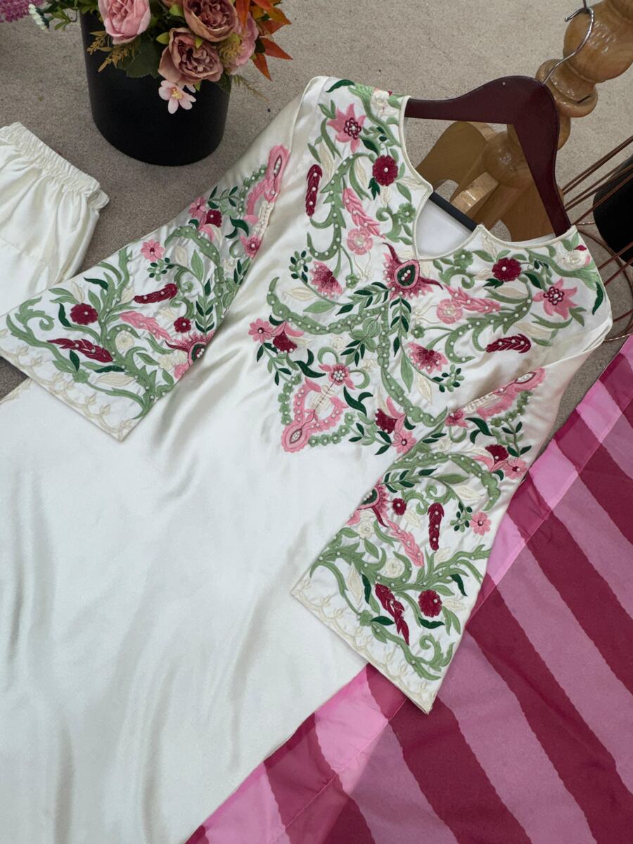 GORGEOUS CREPE SILK EMBROIDERY SEQUENCE WORK TOP PATIYALA WITH DUPATTA FESTIVE WEAR WHOLESALE PRICE ETHNIC GARMENT (12)