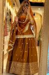 MODERN CHINON SILK SEQUENCE EMBROIDERY WORK TOP LEHENGA WITH DUPATTA WEDDING WEAR WHOLESALE PRICE ETHNIC GARMENT (5)