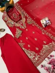 MODERN CHINON SILK THREAD & SEQUENCE EMBROIDERY WORK TOP, BLOUSE ,BOTTOM AND WITH DUPATTA PARTY WEAR WHOLESALE PRICE ETHNIC GARMENT (6)