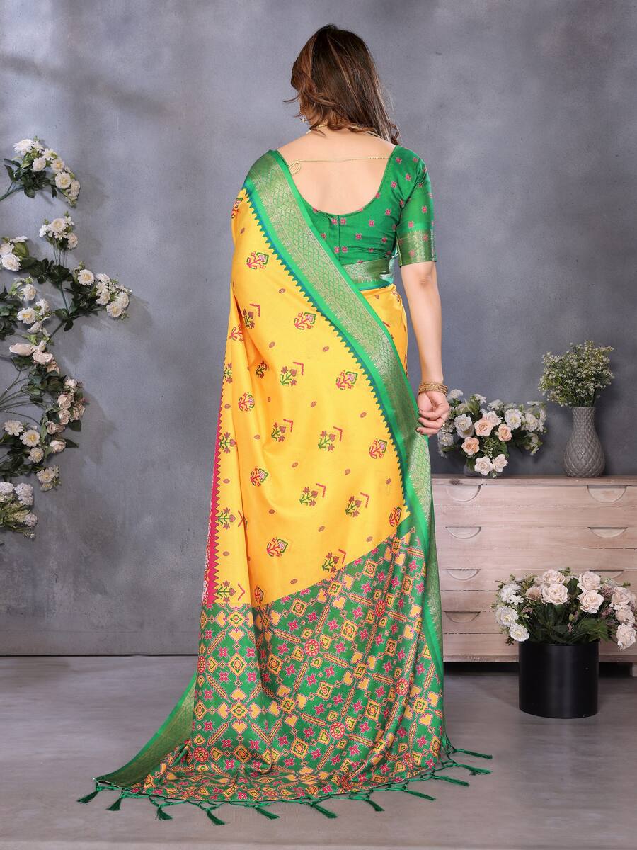 MODERN COTTON SILK DIGITAL PRINT & JACQUARD BORDER WITH FANCY TASSEL WORK SAREE WITH UNSTITCHED BLOUSE FESTIVE WEAR WHOLESALE PRICE ETHNIC GARMENT (11).jpg