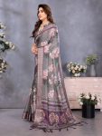 MODERN COTTON SILK DIGITAL PRINT & JACQUARD BORDER WITH FANCY TASSEL WORK SAREE WITH UNSTITCHED BLOUSE FESTIVE WEAR WHOLESALE PRICE ETHNIC GARMENT (8)