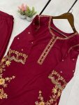 MODERN CREPE SILK SEQUENCE EMBROIDERY WORK TOP PALAZZO SET FESTIVE WEAR WHOLESALE PRICE ETHNIC GARMENT (2)