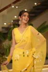 MODERN GEORGETTE DIGITAL PRINT WORK LEHENGA SAREE WITH STITCHED BLOUSE PARTY WEAR WHOLESALE PRICE ETHNIC GARMENT (2)