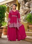 MODERN GEORGETTE EMBROIDERY WORK TOP PALAZZO WITH DUPATTA WEDDING WEAR WHOLESALE PRICE ETHNIC GARMENT (9)