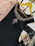 MODERN GEORGETTE EMBROIDERY WORK WITH CRYSTAL DIAMOND WORK GOWN KOTI WITH DUPATTA PARTY WEAR WHOLESALE PRICE ETHNIC GARMENT (3)