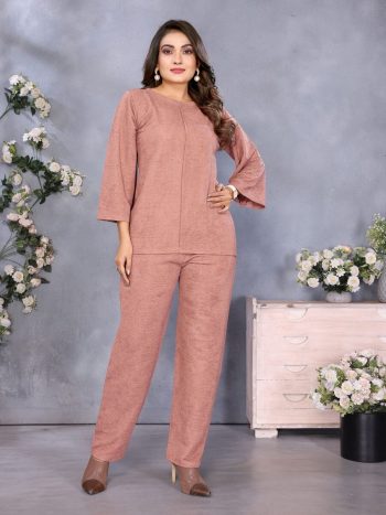 MODERN IMPORTED PLAIN CO-ORD SET PEACH