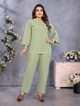 MODERN IMPORTED PLAIN CO-ORD SET OFFICE WEAR WHOLESALE PRICE ETHNIC GARMENT (17)