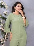 MODERN IMPORTED PLAIN CO-ORD SET OFFICE WEAR WHOLESALE PRICE ETHNIC GARMENT (17)