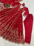 MODERN NATURAL CREPE SEQUENCE AND EMBROIDERY WORK ANARKALI BOTTOM WITH DUPATTA FESTIVE WEAR WHOLESALE PRICE ETHNIC GARMENT (6)