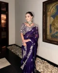 MODERN RANGOLI SILK EMBROIDERY SEQUENCE AND CODING WORK WITH CUT BORDER WORK SAREE WITH STITCHED BLOUSE WEDDING WEAR WHOLESALE PRICE ETHNIC GARMENT (6)