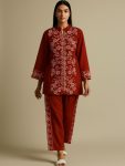 MODERN RAYON EMBROIDERY WORK CO-ORD SET OFFICE WEAR WHOLESALE PRICE ETHNIC GARMENT (6)