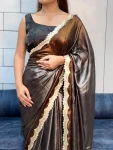 MODERN SHIMMER EMBROIDERY CODING LACE CUT WORK SAREE WITH UNSTITCHED BLOUSE PARTY WEAR WHOLESALE PRICE ETHNIC GARMENT (12)